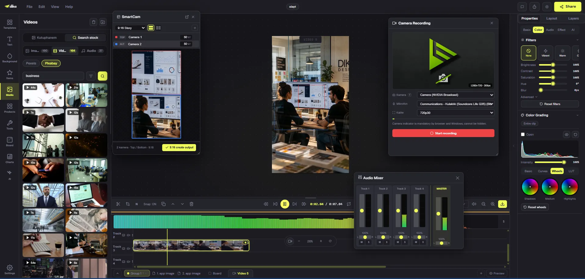 Der Videoeditor von Dika Studio