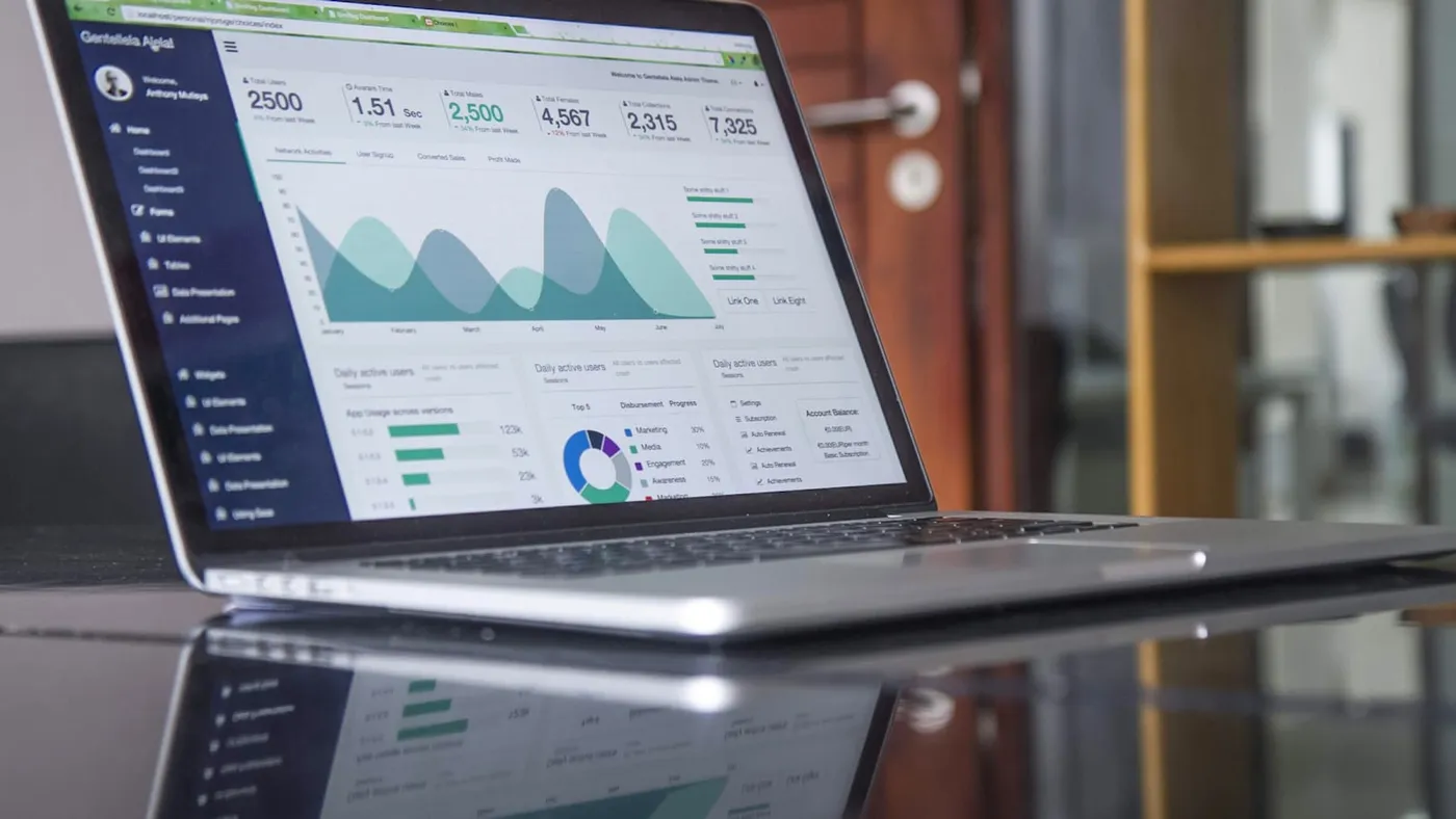 Analytics-Dashboard zum Vergleich von langfristigem organischem Wachstum und Sichtbarkeit bezahlter Kampagnen