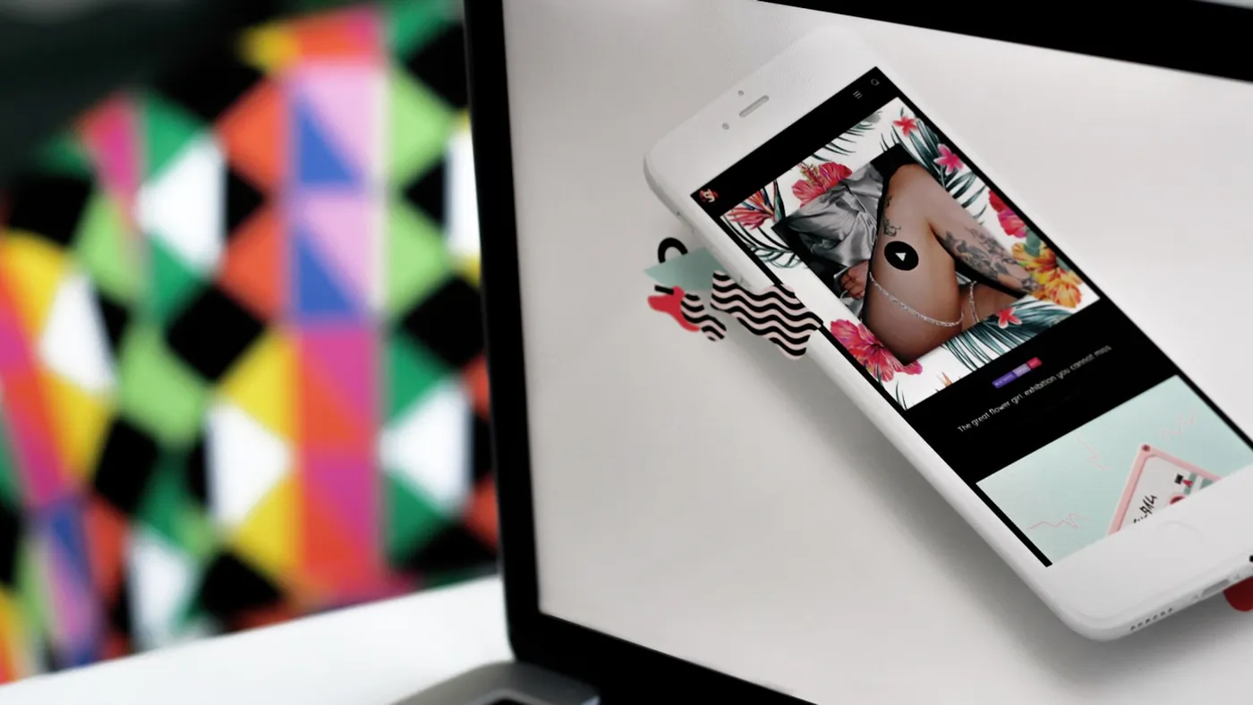 Schermate responsive usate per progettare una landing page di servizi